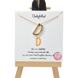 105005, GOLD DIPPED, PUFFY BUBBLE INITIAL NECKLACE