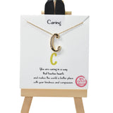 105005, GOLD DIPPED, PUFFY BUBBLE INITIAL NECKLACE