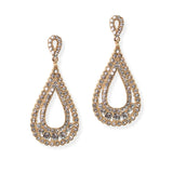 105014, TEARDROP CRYSTAL RHINESTONE DANGLE EARRING