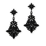 105017, CLOVER ACCENT CRYSTAL RHINESTONE DANGLE EARRING