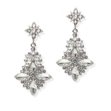105017, CLOVER ACCENT CRYSTAL RHINESTONE DANGLE EARRING