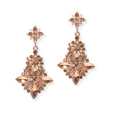 105017, CLOVER ACCENT CRYSTAL RHINESTONE DANGLE EARRING