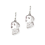105028, GOLDEN RETRIEVER DOG METAL DANGLE EARRING