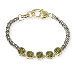 105038, 14K GOLD PLATED, GEOMETRIC CUBIC ZIRCONIA DESIGNER INSPIRED BRACELET