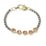 105038, 14K GOLD PLATED, GEOMETRIC CUBIC ZIRCONIA DESIGNER INSPIRED BRACELET