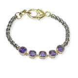 105038, 14K GOLD PLATED, GEOMETRIC CUBIC ZIRCONIA DESIGNER INSPIRED BRACELET