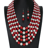 105045, PEARL MULTI LAYERED NECKLACE