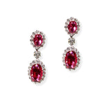 105055, OVAL CUBIC ZIRCONIA ACCENT CRYSTAL RHINESTONE DANGLE EARRING