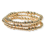 105062, LIGHTWEIGHT BALL BEADED MULTI LAYERED STRETCH BRACELET