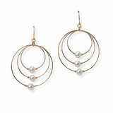 105072, PEARL ACCENT MULTI ROUND DANGLE EARRING