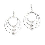 105072, PEARL ACCENT MULTI ROUND DANGLE EARRING