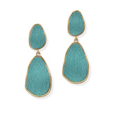 105077, SOFT SUEDE LEATHER GEOMETRIC DANGLE EARRING