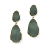 105077, SOFT SUEDE LEATHER GEOMETRIC DANGLE EARRING