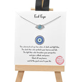 105088, GOLD DIPPED, EVIL EYE, DAINTY EVIL EYE CUBIC ZIRCONIA NECKLACE