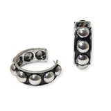 105094, 1.75"L, WESTERN BALL TEXTURED ROUND HOOP EARRING