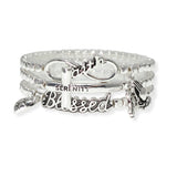 105116, SERENITY PRAYER, CHARM MULTI LAYERED STRETCH BRACELET