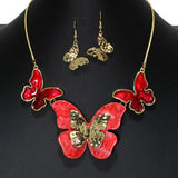105120, BUTTERFLY CELLULOID ACETATE NECKLACE