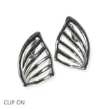 105126, BUTTERFLY WING METAL CLIP ON EARRING