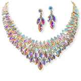 105133, MARQUISE ACCENT RHINESTONE NECKLACE SET