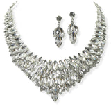 105133, MARQUISE ACCENT RHINESTONE NECKLACE SET