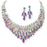 105133, MARQUISE ACCENT RHINESTONE NECKLACE SET