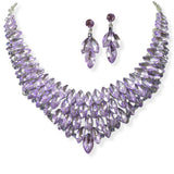 105133, MARQUISE ACCENT RHINESTONE NECKLACE SET
