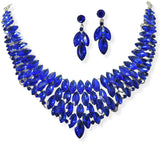 105133, MARQUISE ACCENT RHINESTONE NECKLACE SET