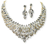 105133, MARQUISE ACCENT RHINESTONE NECKLACE SET