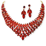 105133, MARQUISE ACCENT RHINESTONE NECKLACE SET
