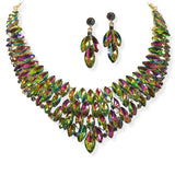 105133, MARQUISE ACCENT RHINESTONE NECKLACE SET