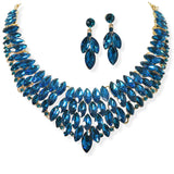 105133, MARQUISE ACCENT RHINESTONE NECKLACE SET