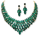 105133, MARQUISE ACCENT RHINESTONE NECKLACE SET