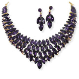 105133, MARQUISE ACCENT RHINESTONE NECKLACE SET