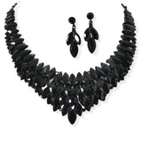 105133, MARQUISE ACCENT RHINESTONE NECKLACE SET