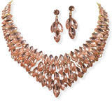 105133, MARQUISE ACCENT RHINESTONE NECKLACE SET