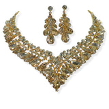 105135, TEARDROP & MARQUISE RHINESTONE ACCENT NECKLACE SET