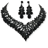 105135, TEARDROP & MARQUISE RHINESTONE ACCENT NECKLACE SET