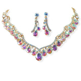 105136, TEARDROP RHINESTONE ACCENT NECKLACE SET
