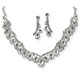 105136, TEARDROP RHINESTONE ACCENT NECKLACE SET