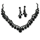 105136, TEARDROP RHINESTONE ACCENT NECKLACE SET