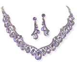 105136, TEARDROP RHINESTONE ACCENT NECKLACE SET