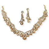 105136, TEARDROP RHINESTONE ACCENT NECKLACE SET