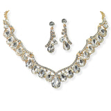 105136, TEARDROP RHINESTONE ACCENT NECKLACE SET