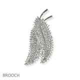 105140, LEAF CRYSTAL RHINESTONE PIN BROOCH