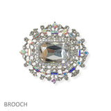105141, GEOMETRIC ACCENT CRYSTAL RHINESTONE PIN BROOCH