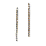 105167, GOLD PLATED, CUBIC ZIRCONIA DROP DANGLE EARRING