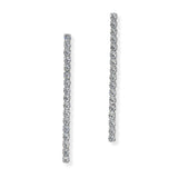 105167, GOLD PLATED, CUBIC ZIRCONIA DROP DANGLE EARRING