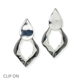 105204, GEOMETRIC METAL CLIP ON EARRING