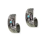 105228, WESTERN THUNDERBIRD LEAF HOOP EARRING