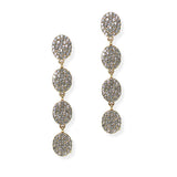 105236, OVAL CRYSTAL RHINESTONE DROP DANGLE EARRING